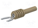 Connector: fork terminals; plug; 20A; brown; Overall len: 56mm
