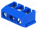PCB terminal block; angled 90°; 5mm; ways: 3; on PCBs; 2.5mm2; 16A