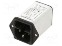 Connector: AC supply; socket; male; 10A; 250VAC; IEC 60320; C14 (E)