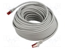 Patch cord; S/FTP; 6; stranded; Cu; LSZH; grey; 30m; halogen free