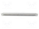 Patch panel; black; Number of ports: 24; F socket x24; rack 19"