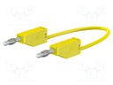 Test lead; PVC; 0.5m; yellow; 19A; 60VDC; Cond.cross sec: 1mm2