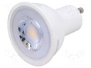 LED lamp; warm white; GU10; 230VAC; 345lm; 5W; 36°; 3000K; CRImin: 80