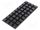 Self-adhesive foot; H: 7.6mm; black; polyurethane