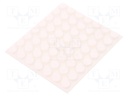 Self-adhesive foot; H: 3.6mm; white; polyurethane; Dim: Ø12.7mm