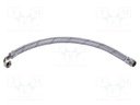 Angled anti-vibration hose; 0.8m; Hydraulic connection: 1"