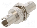 Connector: fiber optic; socket,coupler; ST; female; ways: 1