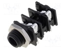 Socket; Jack 6,35mm; female; mono; with double switch; angled 90°