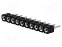 Socket; pin strips; female; PIN: 10; turned contacts; straight