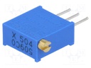 Potentiometer: mounting; multiturn; 500kΩ; 500mW; THT; ±10%; linear