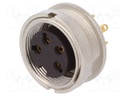 Connector: M16; female; IP40; socket; soldering; 250V; PIN: 4; 5A