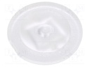 LED lens; round; Mat: PMMA plexiglass; transparent; Mounting: glue