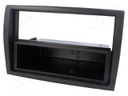 Radio mounting frame; Citroën,Fiat,Peugeot; 2 ISO; black