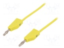 Test lead; PVC; 2m; yellow; 32A; 60V; Cond.cross sec: 2.5mm2