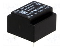 Transformer: encapsulated; 0.35VA; 230VAC; 15V; 23mA; Mounting: PCB