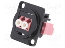Connector: fiber optic; coupler; single mode duplex (SM)
