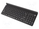 Keyboard; black; USB A; wireless,Bluetooth 5.1,US layout