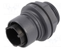 Connector: circular; socket; male; PIN: 3; w/o contacts; UL94V-0