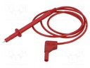 Test lead; 16A; probe tip,angular banana plug 4mm; Urated: 1kV