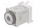 Timer; 0,1s÷500h; DPDT; 250VAC/5A; 24VAC; 24VDC; on panel; -10÷50°C