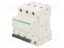 Circuit breaker; 230/400VAC; Inom: 6A; Poles: 3; DIN; Charact: C; 6kA
