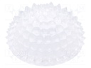 LED lens; round; Mat: polycarbonate; transparent; Mounting: socket