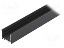 Profiles for LED modules; surface; black; L: 2m; aluminium