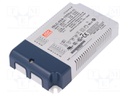 Power supply: switched-mode; LED; 65.1W; 46÷62VDC; 1050mA; IP20
