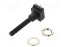 Potentiometer: shaft; single turn; 10kΩ; 100mW; THT; 6mm; plastic