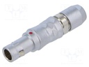Connector: circular; plug; 00; male; PIN: 3; 3A; IP50; 2.4÷3.3mm