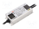 Power supply: switched-mode; LED; 100W; 71÷142VDC; 350÷1050mA