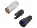 Coupler; shielded; RJ45 plug; snap fastener; Mat: metal