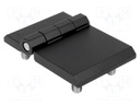 Hinge; Width: 90mm; zinc and aluminium alloy; black; H: 60mm