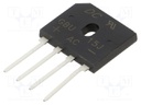 Bridge rectifier: single-phase; Urmax: 600V; If: 15A; Ifsm: 240A