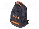 Backpack; tool case; orange-black; polyester; 335x560x190mm; 20kg