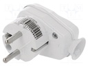 Connector: AC supply; plug; Layout: 2P+PE; white; 250VAC; 16A; PIN: 3