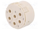 Connector: M23; PIN: 6; male; crimped; w/o contacts; 300V; 20A