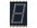 Display: LED; 7-segment; 14.22mm; 0.56"; No.char: 1; yellow; 8÷25mcd