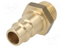 Connector; connector pipe; 0÷35bar; brass; NW 7,2; -20÷100°C