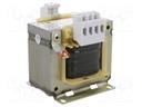 Transformer: mains; 100VA; 230VAC; 24V; Leads: terminal block; IP00