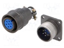 Socket,plug; Connector: circular; DS1110-06; male,female; PIN: 7