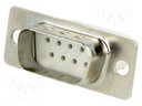 D-Sub; PIN: 9; plug; male; w/o contacts; for cable; 250V; white