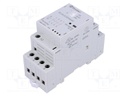 Relay: installation; monostable; NC x2 + NO x2; Ucoil: 24VAC; 25A