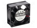 Fan: DC; axial; 24VDC; 60x60x25mm; 46.8m3/h; 39dBA; ball bearing