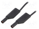 Test lead; PVC; 1m; black; 16A