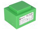 Transformer: encapsulated; 16VA; 230VAC; 18V; 18V; 444.4mA; 444.4mA