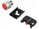 Switch: push-button; Stabl.pos: 1; NC; 22mm; red; IP65; Pos: 2; Ø22mm