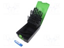 Drill set; for metal; high speed steel; plastic cassette; 1÷13mm