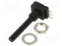 Potentiometer: shaft; single turn; 250kΩ; 200mW; THT; 6mm; plastic