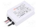 Power supply: switched-mode; LED; 45W; 60VDC; 0.75A; 90÷295VAC
